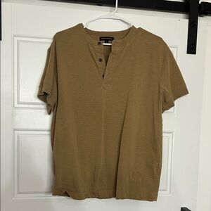 Banana Republic Men's Tan Henley Shirt